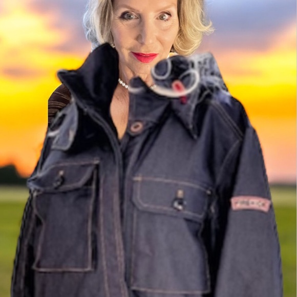 Bogner Blue Fire and Ice Blue Denim Hooded Jacket - Picture 3 of 7